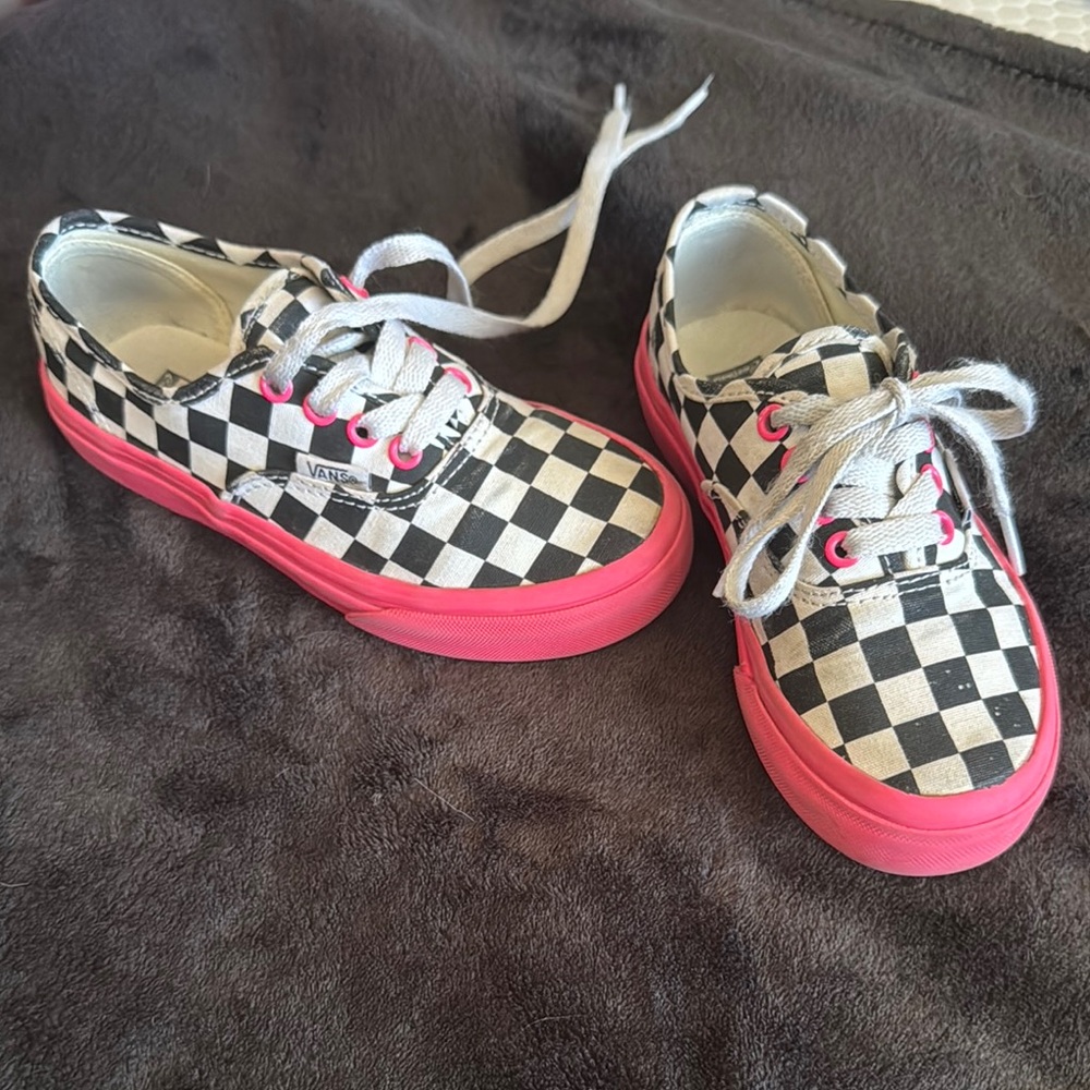 Kids Custom checkered Vans